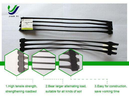 Chemical Resistant Uniaxial Plastic Geogrid Improve Subgrade Stability 1m-2.5m
