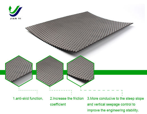 Anti Skid HDPE Textured Geomembrane Customized For Pond Liners