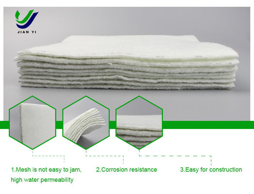 Staple Fiber Non Woven Geotextile Lightweight For Filtration