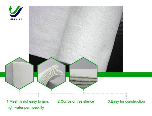 Customized Staple Fiber Geofabric Roll 100-800g/㎡ For Highway And Railway