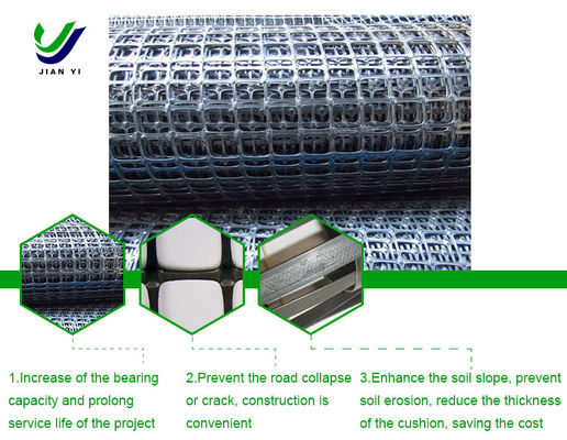 4m~5m Biaxial Plastic Geogrid for Slope Protection And Foundation Reinforcement