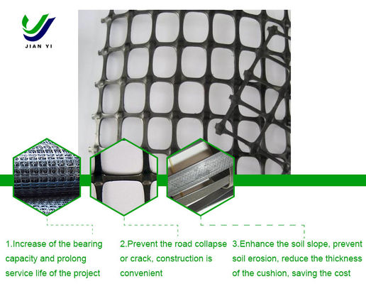 Slope Protection PP Biaxial Geogrid For Increasing Load And Preventing Cracks