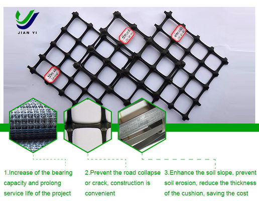 Acid Resistant Biaxial Polypropylene Geogrid Supporting Slope Planting Mat