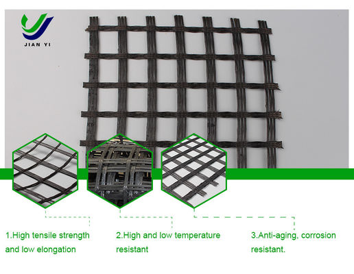 Anti Aging Fibreglass Geogrids For Asphalt Cement Pavement Subgrade Reinforced