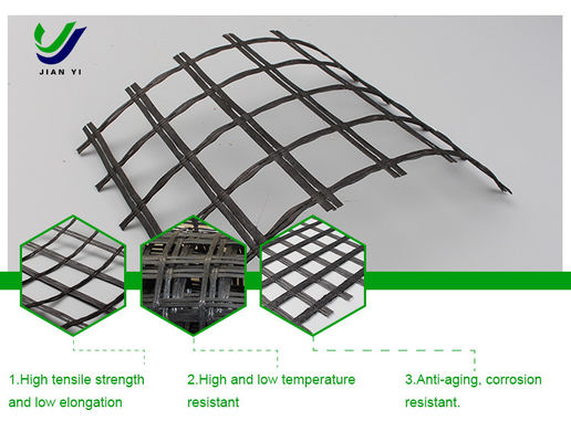 Special Glass Fiber Geogrid 1-6m For Strengthening Railway Roadbed