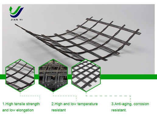 Alkali Free Fiberglass Geogrid 1-6m Width For Embankments Reinforcement
