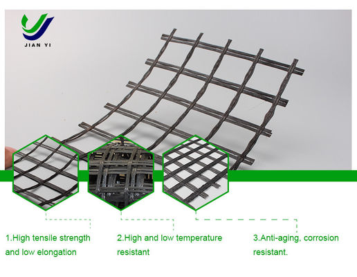 Anti Aging Fiberglass Geogrid Increase Load Bearing Capacity Of Asphalt Mixture