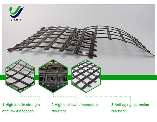 Anti Aging Glass Fiber Geogrid For Airport Runway Enhancement