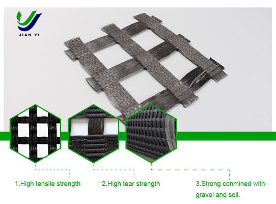 Lightweight And Drainage High Tensile Strength Warp Knitted Polyester Geogrid