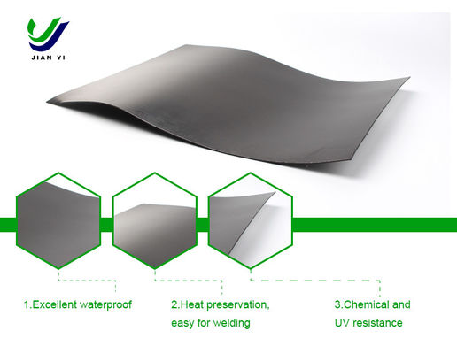 Acid And Alkali Resistant, Tear Resistant HDPE Smooth Geomembrane For Anti Seepage Engineering Project
