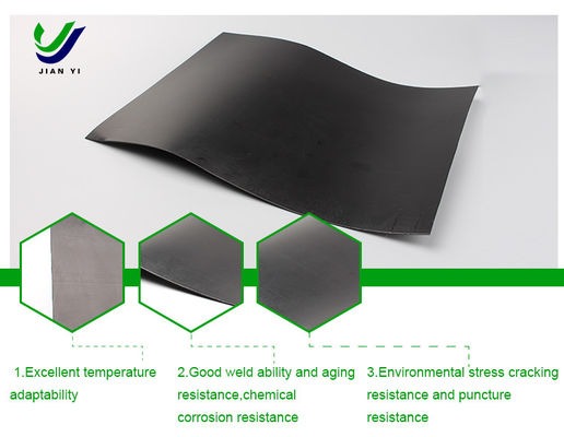 Anti Seepage HDPE Smooth Geomembrane Waterproof 2mm Thickness