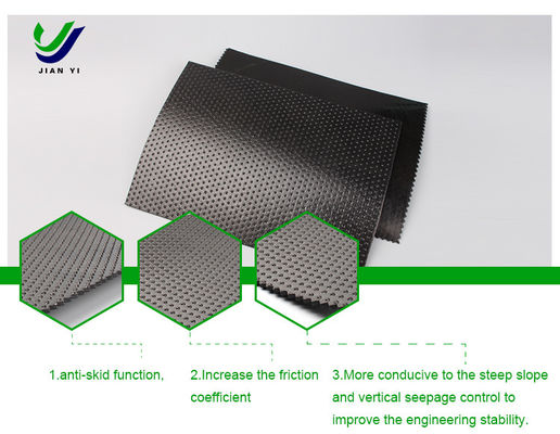 50m~100m HDPE Textured Geomembrane For Slope Anti Slip And Anti Seepage Solutions