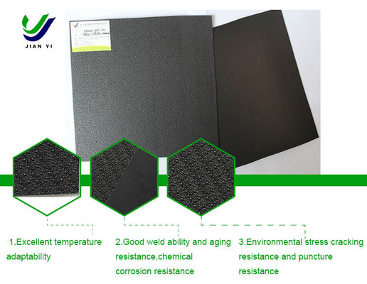 Column Point Rough Surface HDPE Textured Geomembrane Anti Slip Anti Seepage