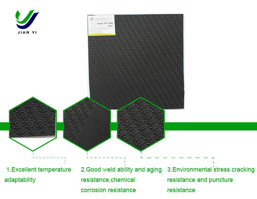 HDPE Column Point Rough Surface Geomembrane Corrosion And Seepage Resistant