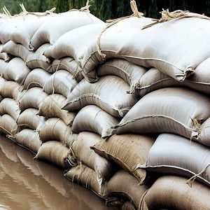 White PVC Coated Cloth Sandbags Durable Reusable for Flood Control Construction and Fitnes