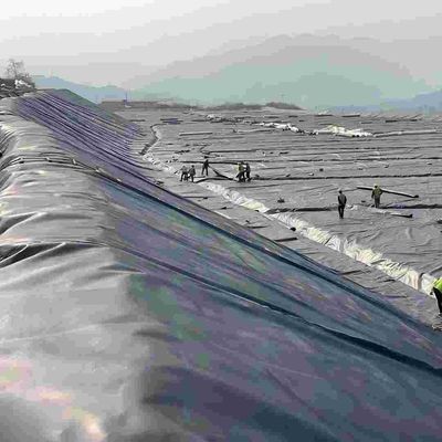 Environment Project HDPE Smooth Geomembrane Resistant to Acid and Alkali 700% Elongation At Break 0.3mm 3.0mm Thickness