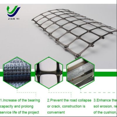 Slope Protection and Road construction Biaxial Plastic Geogrid For Large Airports And Parking Lots