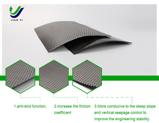 Anti Sliding And Erosion HDPE Textured Geomembrane With Column Point Structure