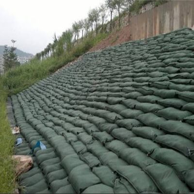 Polyester Fiber Ecological Bag for River Bank Protection with 80mm x 50mm Size and 4.5KN/M Breaking Strength