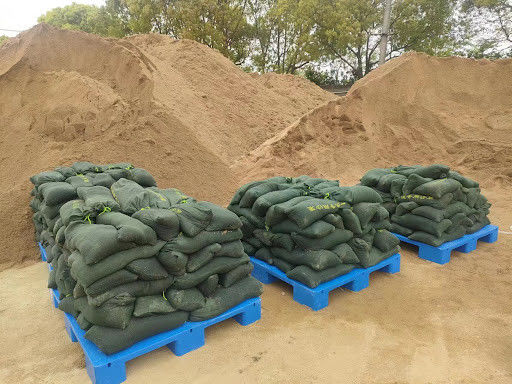 Polyester Fiber Ecological Bag for River Bank Protection with 80mm x 50mm Size and 4.5KN/M Breaking Strength