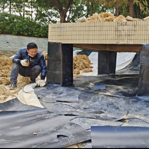 Durable HDPE Smooth Geomembrane for Artificial Lake Anti-Seepage Project Breaking Strength 20-80N/mm Elongation At Break 700%