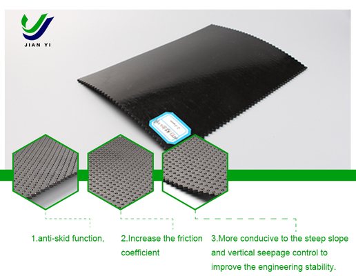 Textured Geomembrane: Where Grip Meets Impermeability on the Steepest Slopes；Sub-headline: Defy Gravity. Lock Barriers in Place. Engineer Absolute Stability.