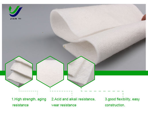 CE Certified Long Fiber Geotextile with Acid and Alkali Resistance and UV Resistance 70% for European Drainage Projects
