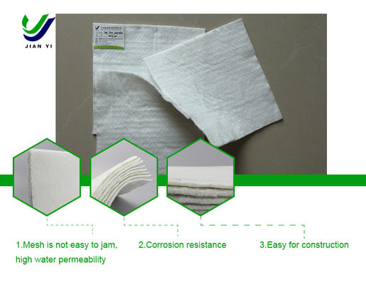 Uv Resistance White Nonwoven Geotextile Fabric Strong Durable Material Ideal For Landscaping Drainage And Construction