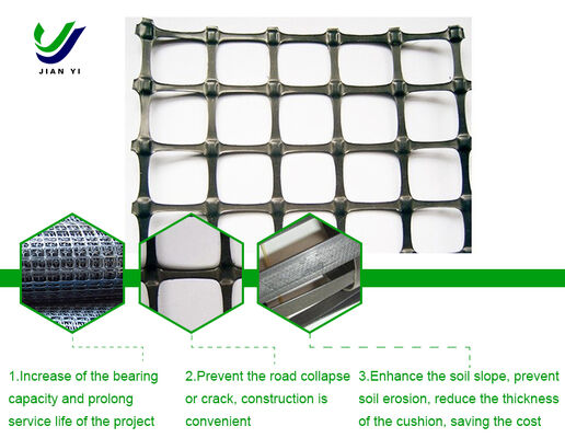 Biaxial Plastic Geogrid with Bidirectional Reinforcement UV Resistance and Strong Carrying Capacity for Foundation Engineering